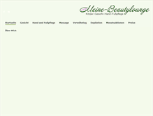 Tablet Screenshot of meine-beautylounge.com